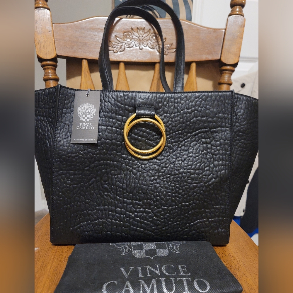 Authentic Vince Camuto Livy Large Tote (Black)